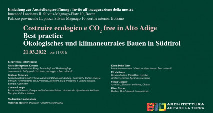 evento COSTRUIRE ECOLOGICO E CO2 FREE IN ALTO ADIGE 1